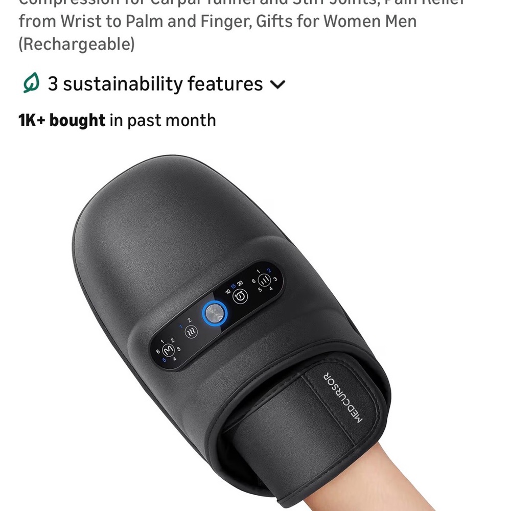 Heated Hand Massager - Black